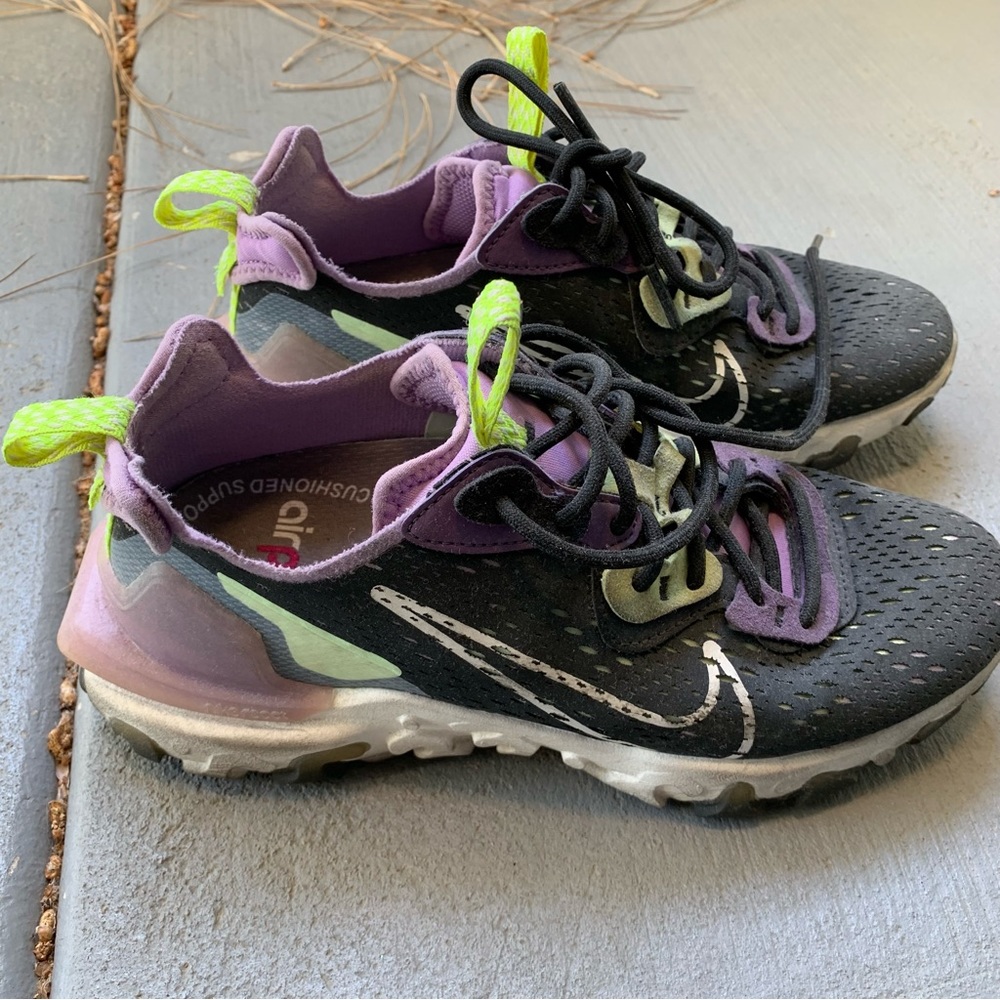 Nike React Vision Shoes Purple & Lime Green
